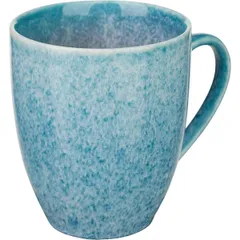 Mug “Neptune”  porcelain  360ml  D=90, H=105, L=120mm  turquoise, white