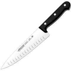 Нож поварской «Универсал» сталь нерж.,полиоксиметилен ,L=320/200,B=48мм черный,металлич.