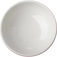 Чашка бульонная «Рэд Лайн» фарфор 285мл D=12см белый,красный, изображение 2