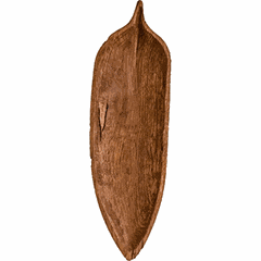 Dish “Willow” oak, mahogany ,H=3,L=44,B=13cm