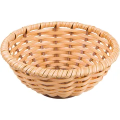 Wicker basket for bread  polyrottan  D=180/70, H=75mm  gold