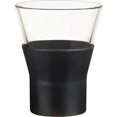 Чашка чайная «Эпсилон» с металлическим подстаканником стекло 220мл D=83,H=100мм прозр.