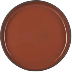 Plate “Karakter” with high side ceramics D=230,H=33mm cinnamon