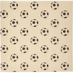 Бумага для конусов и сэндвичей «Футбольный мяч»[1000шт] ,L=30,5,B=30,5см бежев.