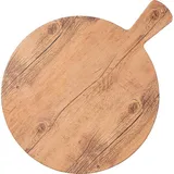 Блюдо для подачи с ручкой пластик D=36см бежев.