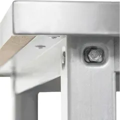 Стол производственный «Base» без борта сталь нерж.,сталь оцинк. ,H=86,L=100,B=60см металлич., изображение 2