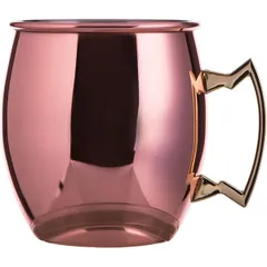 Mug for cocktail “Moscow Mule” stainless steel, copper 0.5l D=85,H=97mm cinnabar