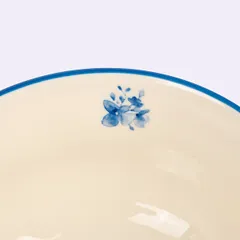 Салатник «Фиори» фарфор D=151,H=75мм слон.кость,синий, изображение 3