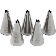 Pastry nozzle “Open star”[5pcs] stainless steel ,H=50,L=25/5mm