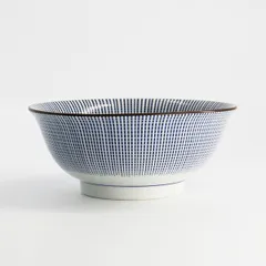 Салатник «Сендан» фарфор 1л D=188,H=78мм голуб.,белый, изображение 3