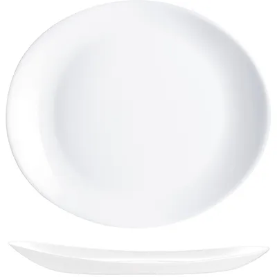 Блюдо «Эволюшнс Уайт» овальное стекло ,L=30,B=26см белый, Длина (мм): 300