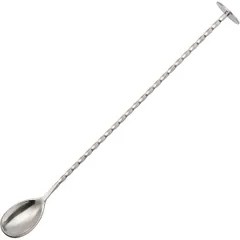 Bar spoon “Probar Premium Pure” with muddler  stainless steel , L=270, B=25mm  silver.