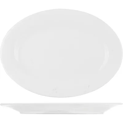 Блюдо «Коллаж» овальное фарфор ,L=25,B=18см белый, Длина (мм): 250, Ширина (мм): 180