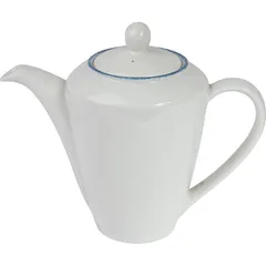 Teapot "Blue Dapple"  porcelain  0.85 l  white, blue