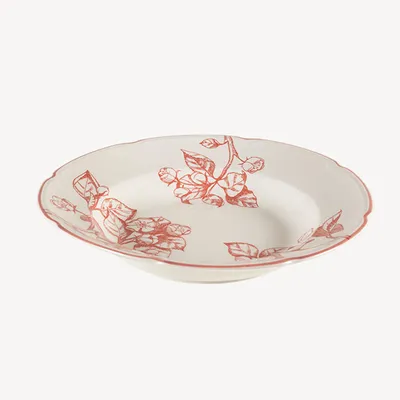 Тарелка глубокая «Яблони в розовом» керамика D=250,H=45мм белый,розов.