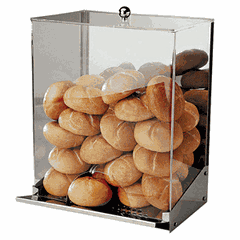 Диспенсер для хлеба сталь нерж.,акрил ,H=40,L=32,B=20см