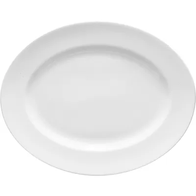 Блюдо «Монако» овальное фарфор ,H=2,L=28,B=22см белый