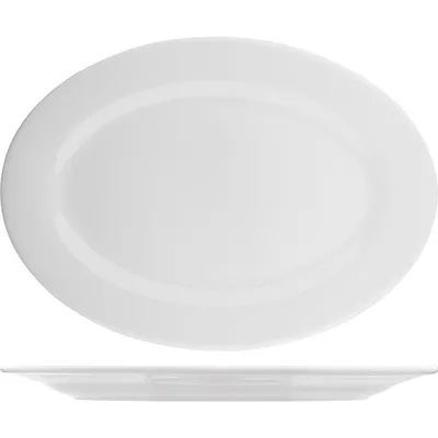 Блюдо «Коллаж» овальное фарфор ,L=30,B=21см белый