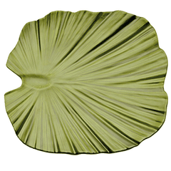 Блюдо для подачи «Лист» пластик ,H=45,L=420,B=420мм зелен.