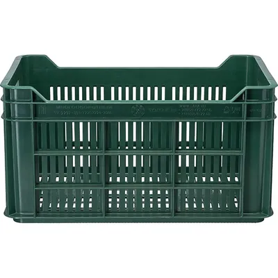 Ящик для продуктов перфорированный (от -18 до +50°C) полиэтилен 40л ,H=26,4,L=50,B=30см зелен., изображение 2