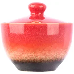 Sugar bowl “Agate” porcelain 200ml D=93,H=75mm red