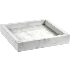 Square serving tray  marble , L=30, B=30cm  white