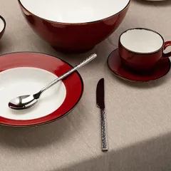 Чашка чайная «Джаспер» фарфор 200мл мм красный,белый, изображение 4