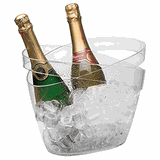 Ведро для шампанского пластик 5л ,H=23,5,L=30,5,B=22,5см прозр.