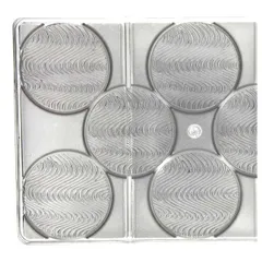 Mold for chocolate “Disk with pattern”[8pcs] plastic D=68,H=5mm