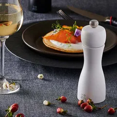 Набор мельниц для специй «Таити» дерево ,H=15см черный,белый, изображение 3