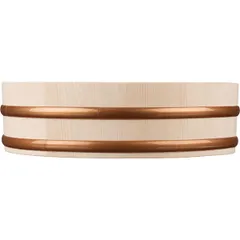 Кадка для риса бамбук,пластик D=270,H=75мм бежев., изображение 2