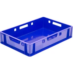 Ящик для продуктов сплошной (от -18 до +50°C) полиэтилен 25л ,H=12,L=40,B=60см синий