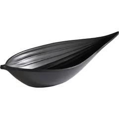 Salad bowl for compliment “Mini Leaf” plastic 50ml ,H=30,L=145,B=60mm black