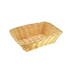 Wicker basket for bread  polyrottan , H=7, L=30, B=22cm  beige.