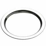 Поднос сталь D=370,H=15мм металлич.