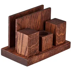 Набор для специй и салфеток дуб ,H=10,L=17,B=10см