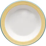 Plate for oil “Rio Yellow”  porcelain  D=11, H=2cm  white, yellow.