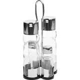 Набор для специй 4 предмета на подставке стекло,сталь нерж.