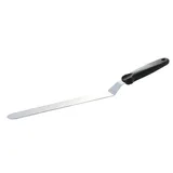 Лопатка кондитерская изогнутая сталь нерж.,пластик ,L=38/25,B=3см металлич.,черный