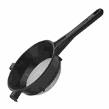Сито сталь нерж.,пластик D=20,L=19,5см черный,металлич.