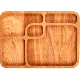 Менажница 5 секций прямоугольная дуб ,H=25,L=350,B=250мм деревян.