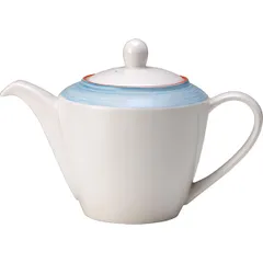 Teapot “Rio Blue”  porcelain  0.85 l  white, blue