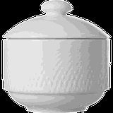 Сахарница «Портофино» с крышкой фарфор 220мл D=9,H=10см белый