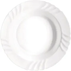 Блюдо «Эбро» глубокое стекло D=32см белый