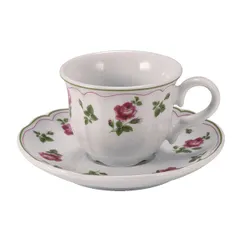 Чашка кофейная «Нео Антирос» фарфор 100мл D=9/7,H=5см белый,разноцветн., изображение 2