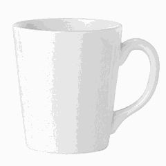 Mug “Simplicity” porcelain 450ml D=95,H=110,L=135mm white