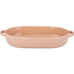 Oval baking dish  porcelain  2.2 l , H=68, L=390, B=185mm  peach.