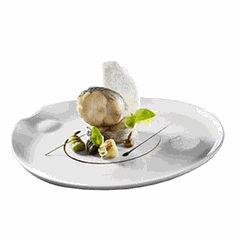 Блюдо «Импульс» фарфор ,L=30,B=27см белый