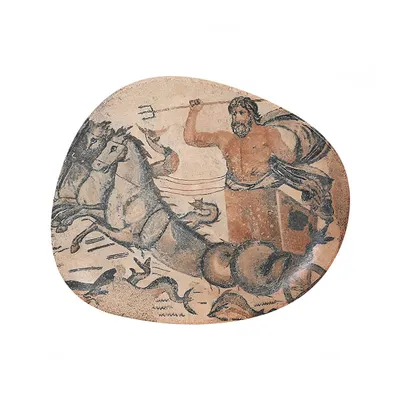 Тарелка «Месопотамия Османия» асимметричная фарфор ,L=24см коричнев.