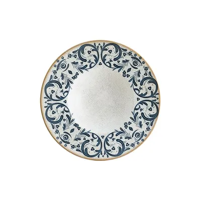 Тарелка для пасты «Виенто» фарфор 400мл D=28см белый,синий